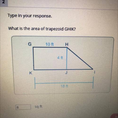 What is the Area of the Trapezoid GHIK?