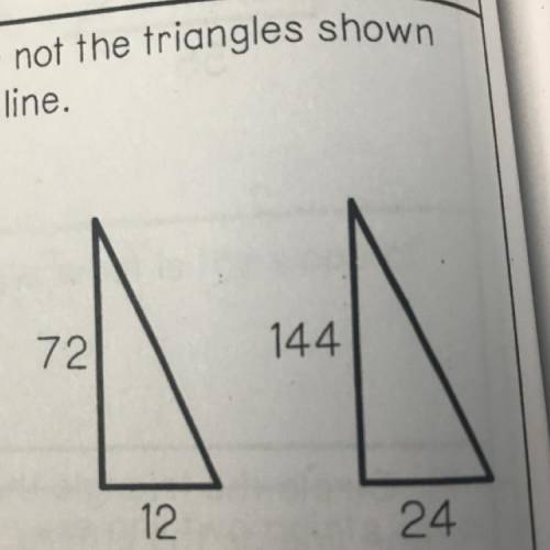Explain wether or not the triangles shown could lie on the same line: