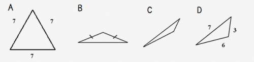 GIVING BRAINLIEST AND EXTRA POINTS PLS HELP :(

Which images below are scalene triangles?
A) T