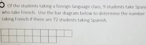 of the students foreign language class 9 students take Spanish for every 7 students who take French