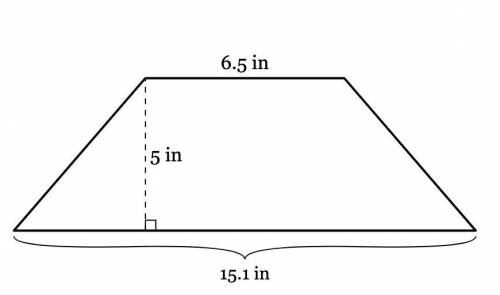 What is the area, in square inches, of the isosceles trapezoid below?