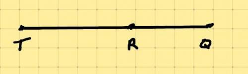 In the figure below, segment TQ is 44 units. Segment TR = 6x - 5; segment RQ = 3x + 4. Find the val