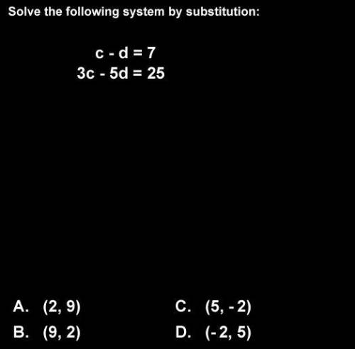 Please help! Solve the following system by substitution: