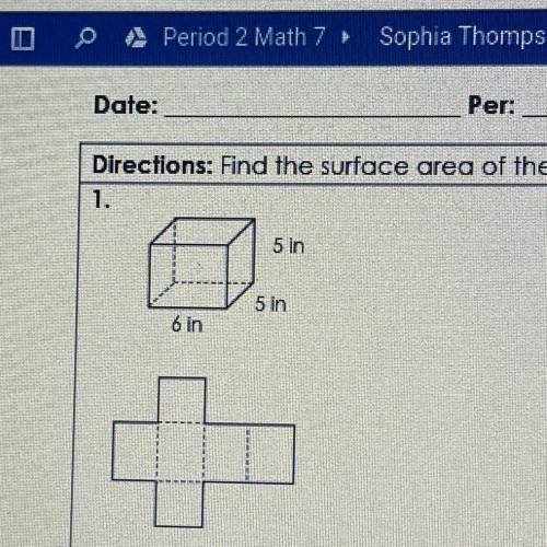 hey can someone please help me i don’t understand this? the question says “find the surface area of