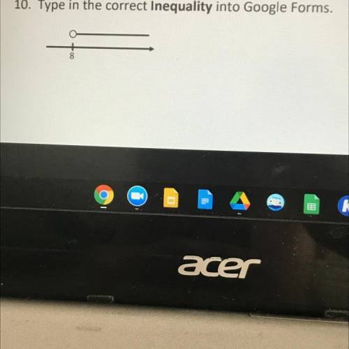 10. Type in the correct Inequality