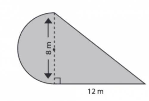 Find the area of the composite figure. 
48m2
50.24m2
73.12m2
2.24m2