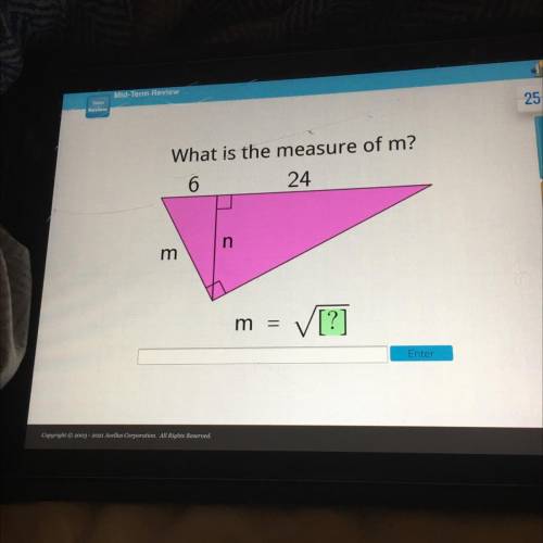 What is the measure of m m= please help due today