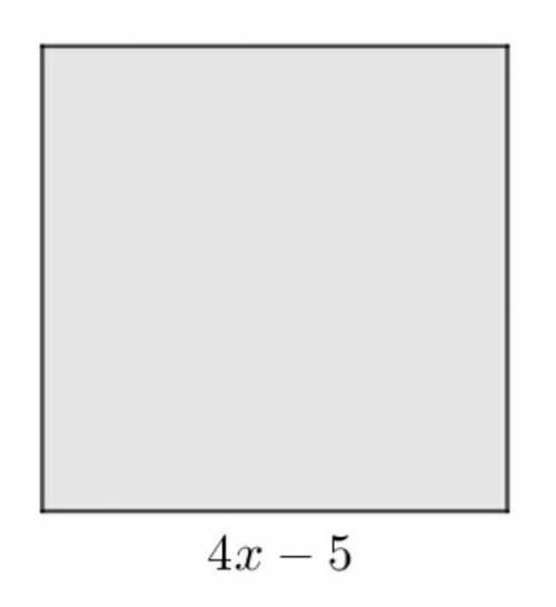 Write an expression for the area of the square.​