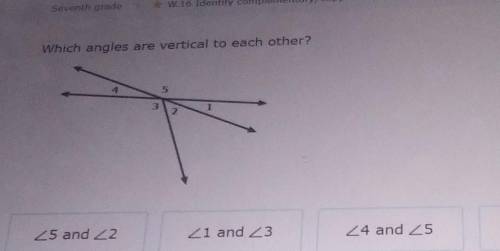 Which angles are vertical to eachother​