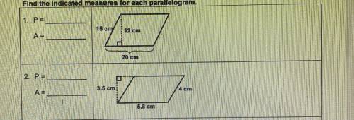 Plz help me find perimeter and area you do not have to do both but plz help no links