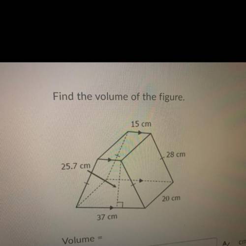 Find the volume of the figure please.