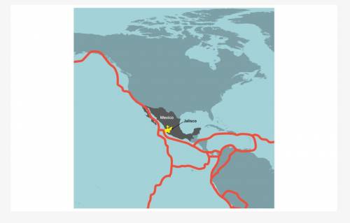 Look at where the state of Jalisco is on this plate boundary map. What do you notice about Jalisco