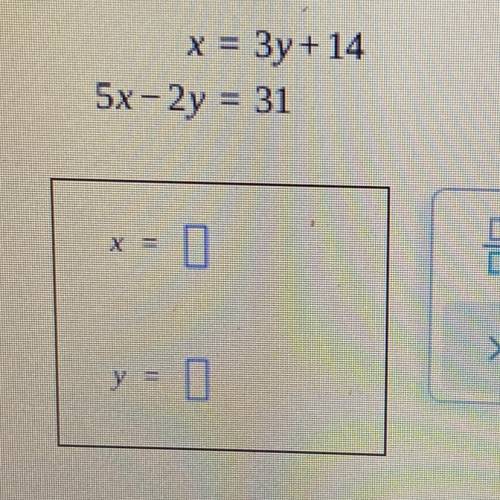 What does x and y equal