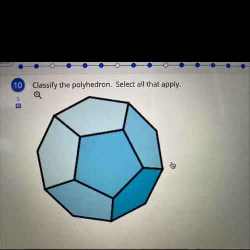 Classify the polyhedron. select all that apply-

•non-convex
•non-regular 
•convex
•regular