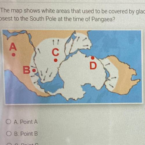 5 The map shows white areas that used to be covered by glaciers. Arrows show directions that glacie