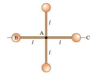 30 POINTS! Consider the construction shown in (Figure 1). The mass of each ball is m. Ignore the ma