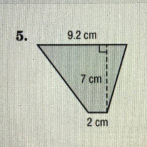 5. Find the area of trapezoid
Please help