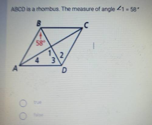 ABCD is a rhombus. The measure of angle help meee​