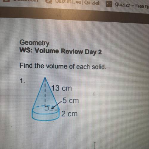 Find the volume of each solid