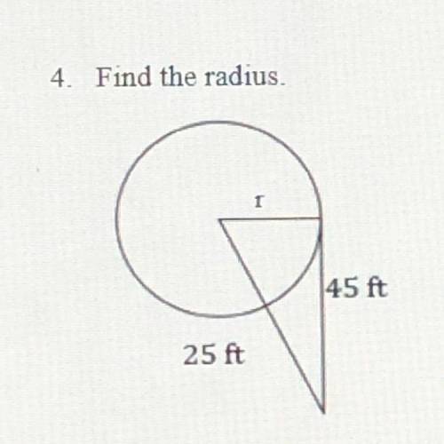 PLEASE HELP!!
Find the radius.
