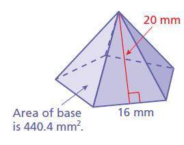 Find the surface area of the hexagon pyramid.