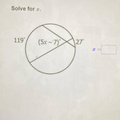 Solve for x. please helpppp