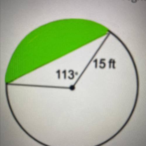 Find area of the shaded segment of the circle (please I really don't understand)