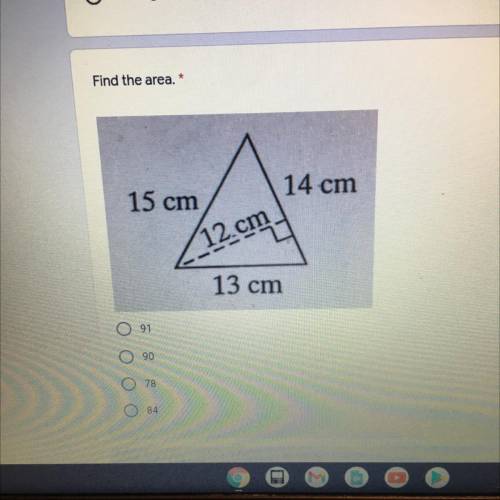 Find the area and also explain what you did to get the answer.