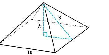 PLEASE HELP THIS IS PYTHAGOREAN THEORM 3D

I MARK THE BRANILIEST 
What is the vertical height, hh