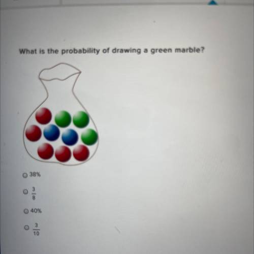 What is the probability of drawing a green marble?