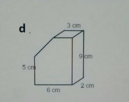 Find area and volume of the following figure:​