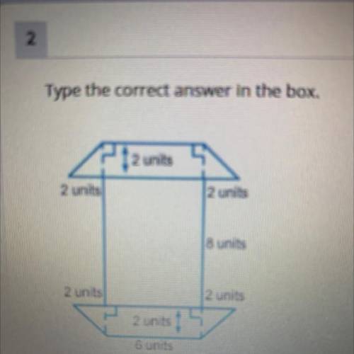 Type the correct answer in the box

The area of the figure is __ square units 
The area of the fig