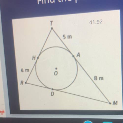 Find the perimeter of the triangle