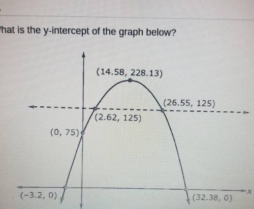 What is the y-intercept of the graph below? HELP SOMEONE!!​