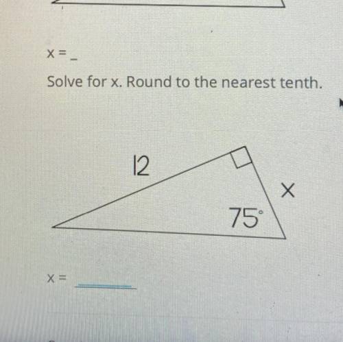 Solve for x round to nearest tenth