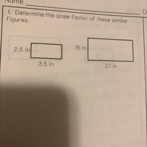 Determine the scale factor of these similar figures