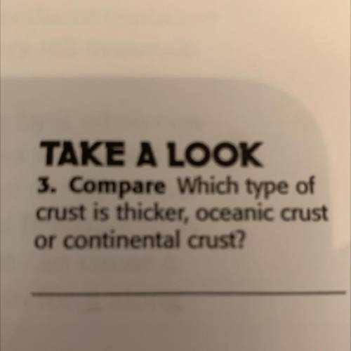 Plz help me Which type of crust is thicker oceanic crust or continental crust?

Which is type of c