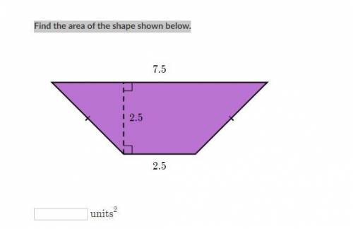 Find the area of the shape shown below.
PLEASE HELP FAST