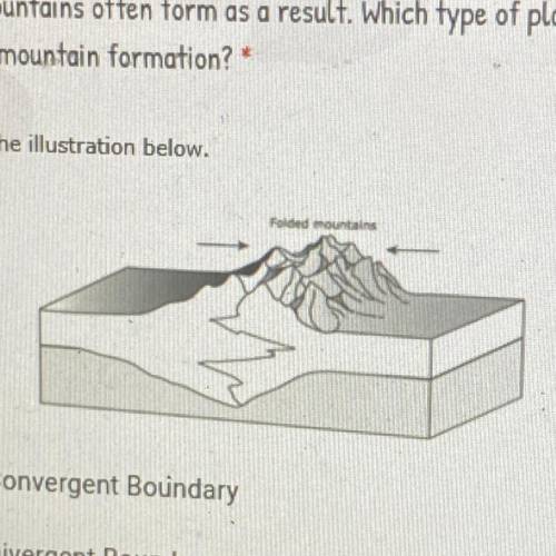 (8.9B) The picture below shows two plates colliding. Neither one can be subducted into the

mantle