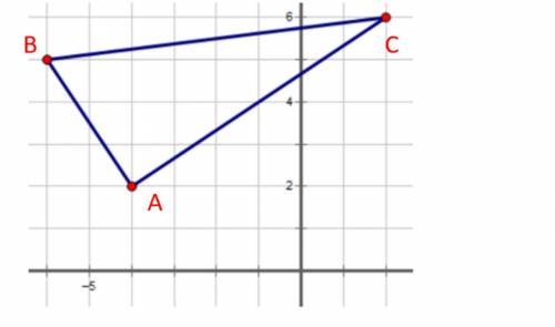 The following points A (-4,2) B (-6,5) and C (2,6) form a triangle. Is △

△
ABC a right triangle?