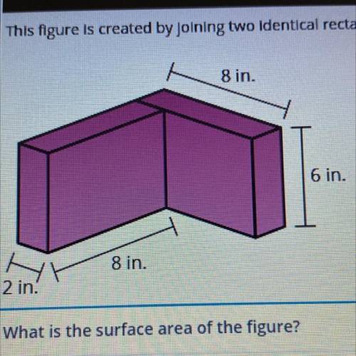 This figure is created by joining two identical rectangular prisms. A net of one of the rectangular