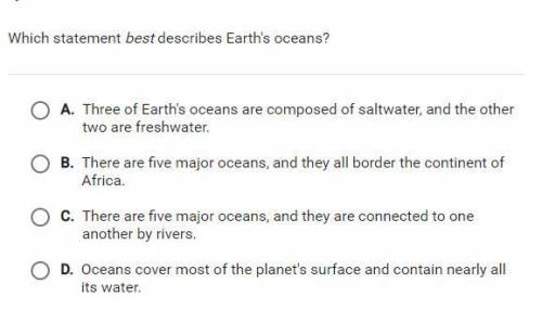Please help, its about Earth's oceans.
