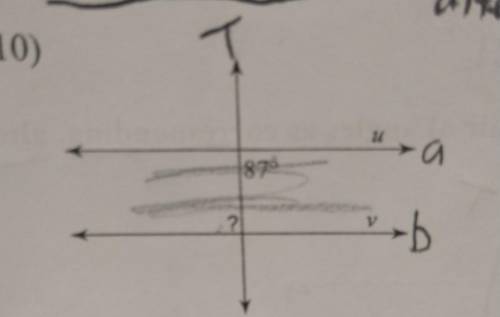 Find the measures of the indicated angle that makes lines u and v parallel. please help!!

also ju