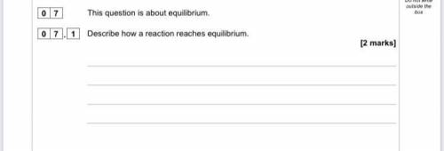 This question is about equilibrium. Describe how a reaction reaches equilibrium.