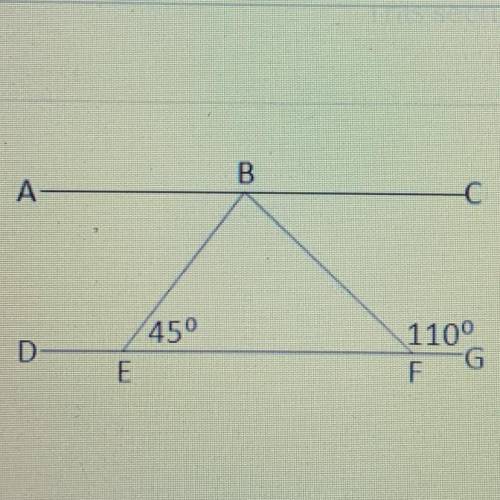 A. What is the relationship between FEB and ABE?

b. What are the two parallel lines in this diagr
