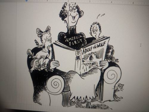 What was the overall message of this political cartoon regarding the US involvement in WWII?
