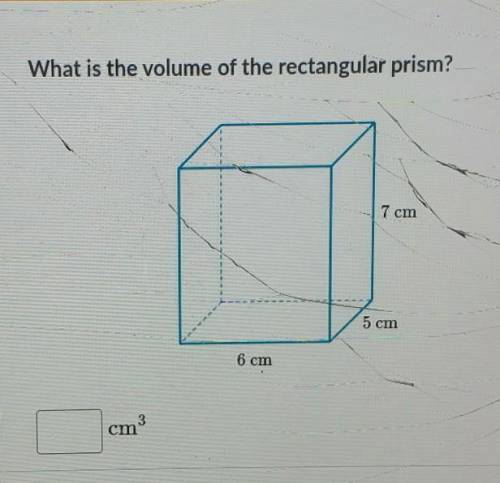 What is the volume of the rectangular prism? ​