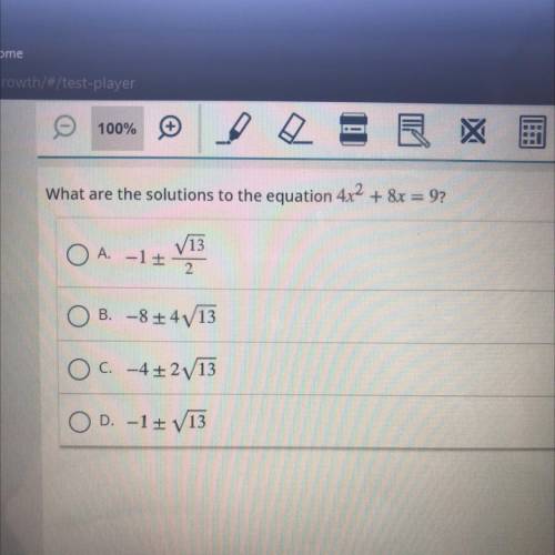 PLS HELP ASAP OTHERWISE I WILL FAIL MATH
what are the solutions to the equation 4x^2+8x=9