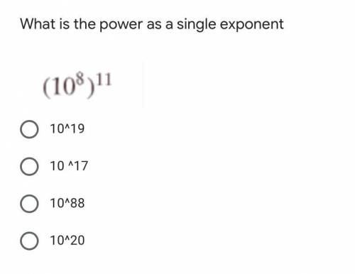 What is the power as a single exponent?