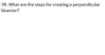 What are the steps for creating a perpendicular bisector?